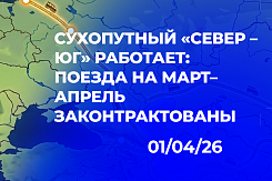 МТК «Север – Юг»: железнодорожные отправки в марте–апреле 2026 года подтверждены, морские участки остаются зоной повышенного риска